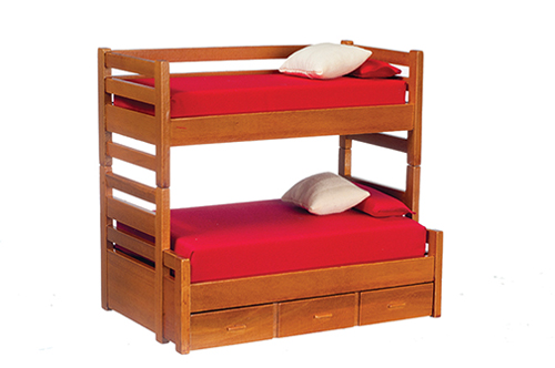 Bunkbed with Trundle, Walnut